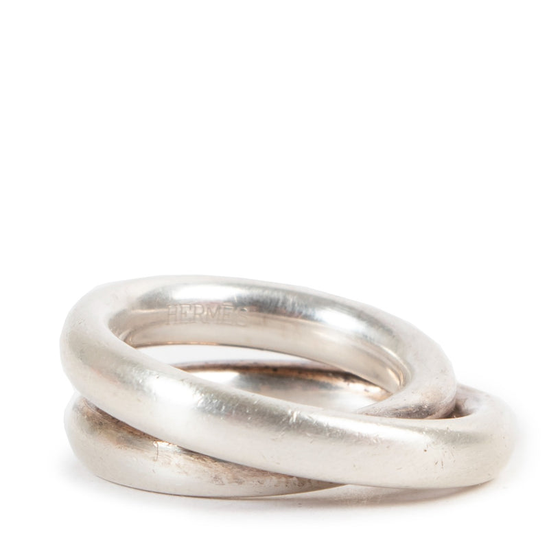 Shop authentic second hand luxury designer jewelry Hermès Silver Vertige Ring at Labellov