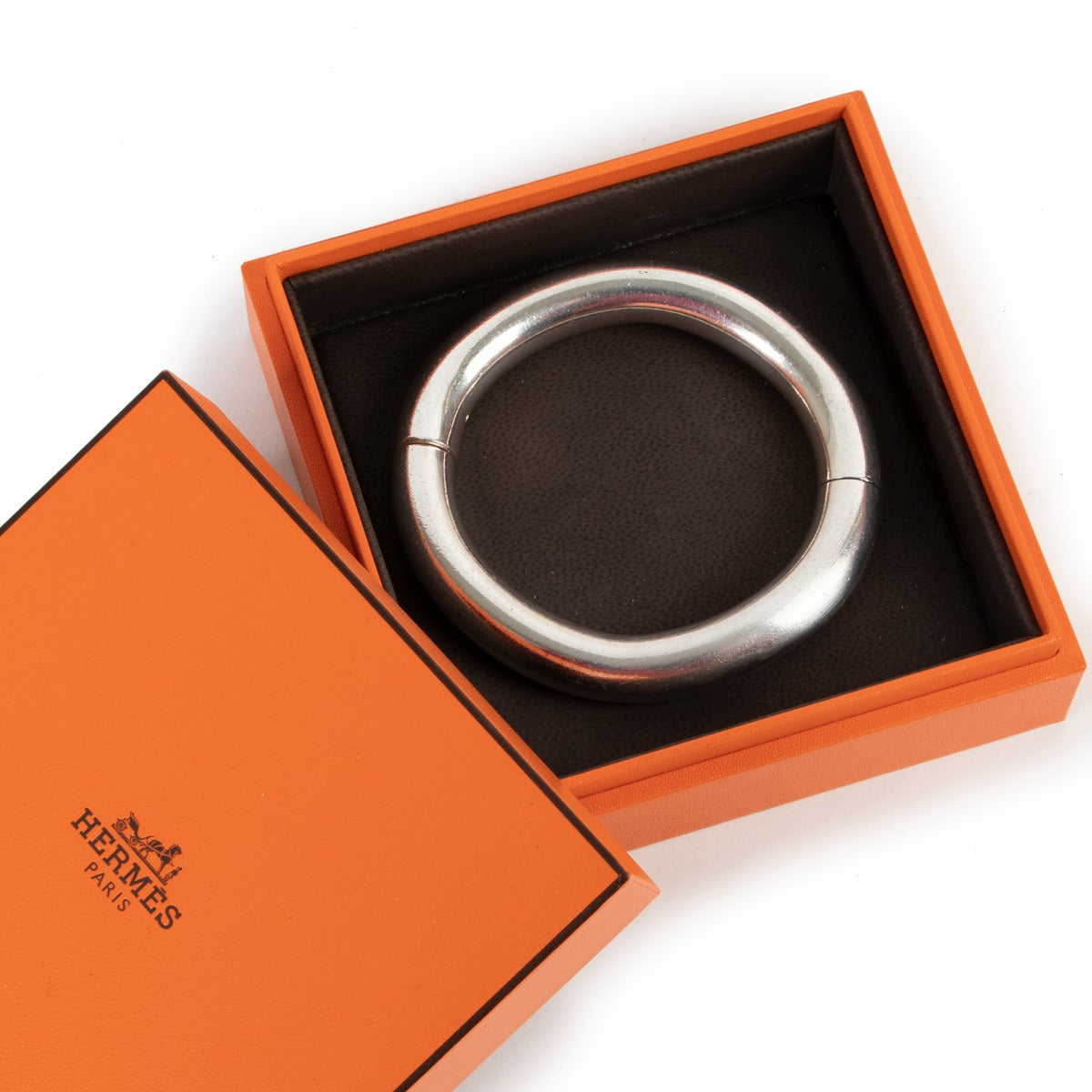 Hermès Lima Sterling Silver Bangle Bracelet