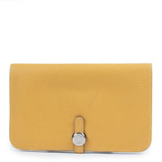 Hermès Dogon Duo Jaune Ambre Togo PHW Wallet
