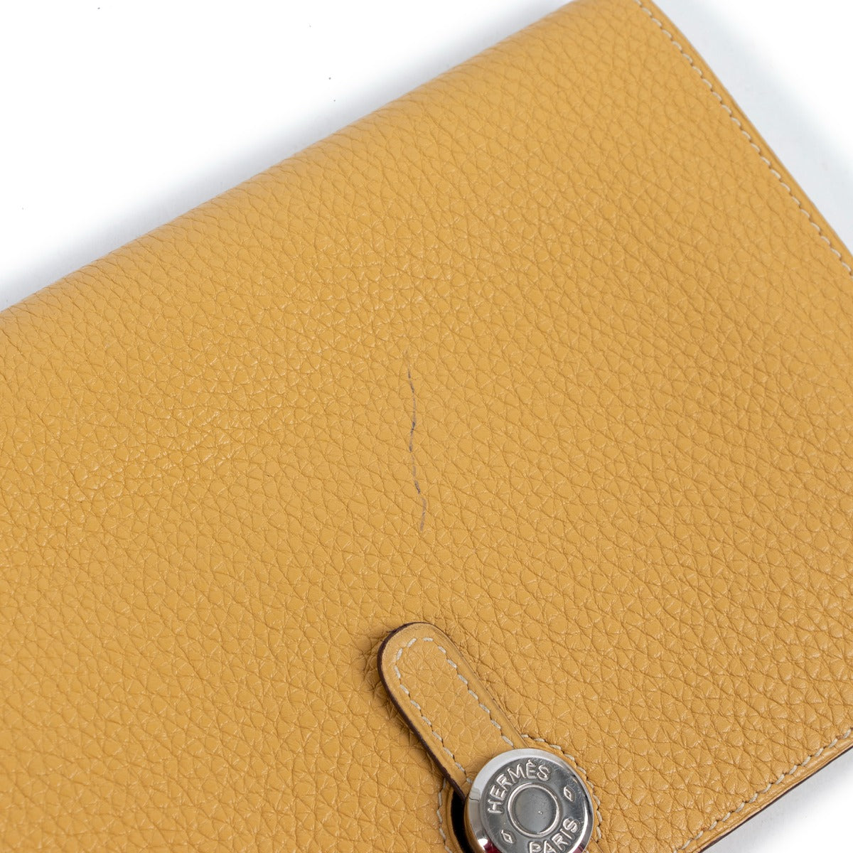 Hermès Dogon Duo Moutarde Togo PHW Wallet