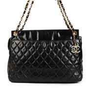 shop authentic second hand Chanel Vintage Black Quilted Lambskin Tote Bag on Labellov.com
