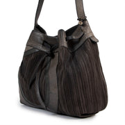 Shop safe online at Labellov in Antwerp this 100% authentic second hand Delvaux Dark Grey Desert Crossbody