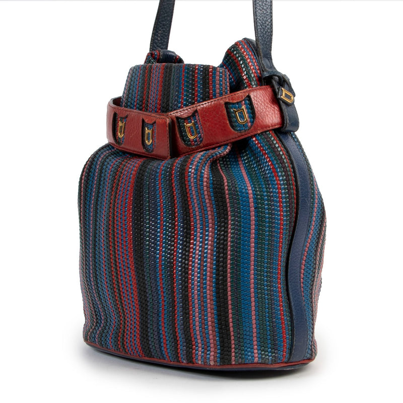Shop safe online at Labellov in Antwerp this 100% authentic second hand Delvaux Multicolor Toile De Cuir Calicot Crossbody