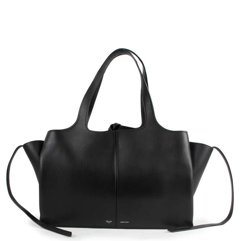Celine Black Medium Tri-Fold Tote Bag