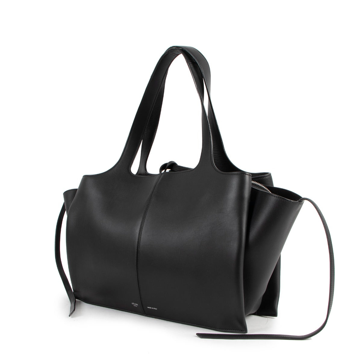 Celine Black Medium Tri-Fold Tote Bag