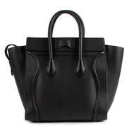 Buy an authentic second hand Celine Black Leather Mini Luggage Tote Bag in very good condition at Labellov
