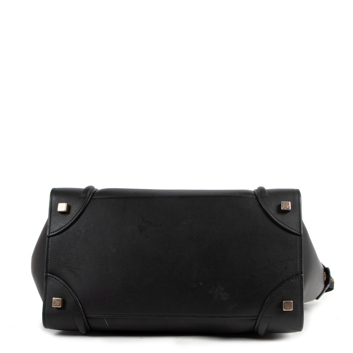 Buy an authentic second hand Celine Black Leather Mini Luggage Tote Bag in very good condition at Labellov
