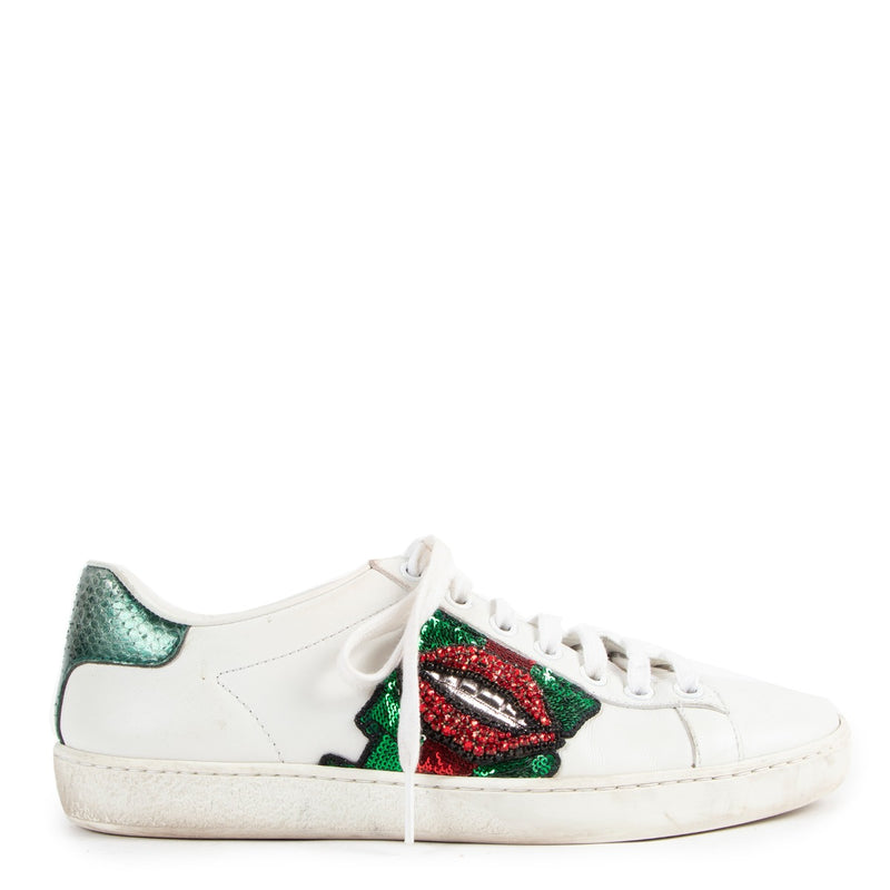 Gucci Ace Sequins and Crystal Lips Sneakers