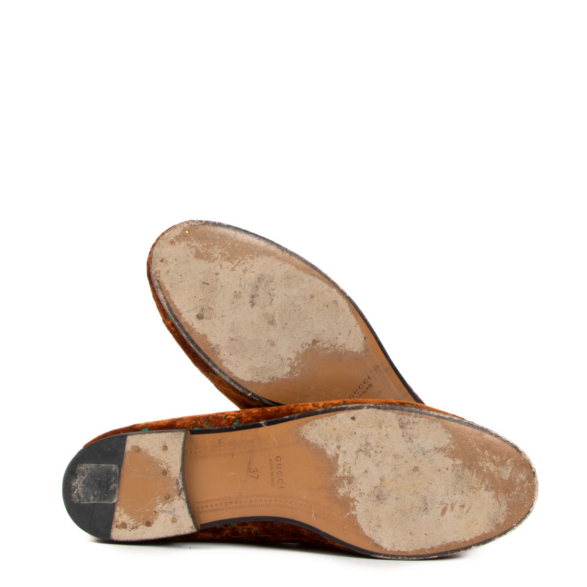 Mocassins Gucci Jordaan en velours GG marron – taille 37