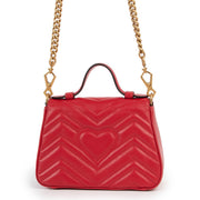 Shop safe online at Labellov in Antwerp this 100% authentic second hand Gucci Red Mini GG Marmont Handle Bag