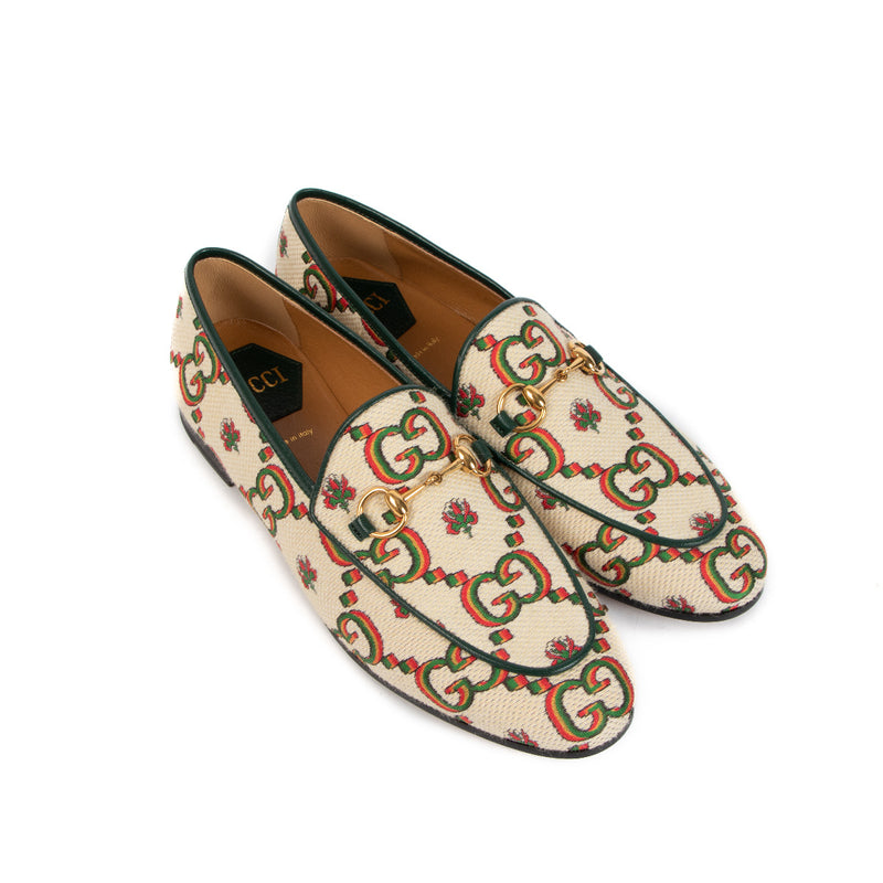 Gucci Stoffen Jordaan Loafers - maat 37,5
