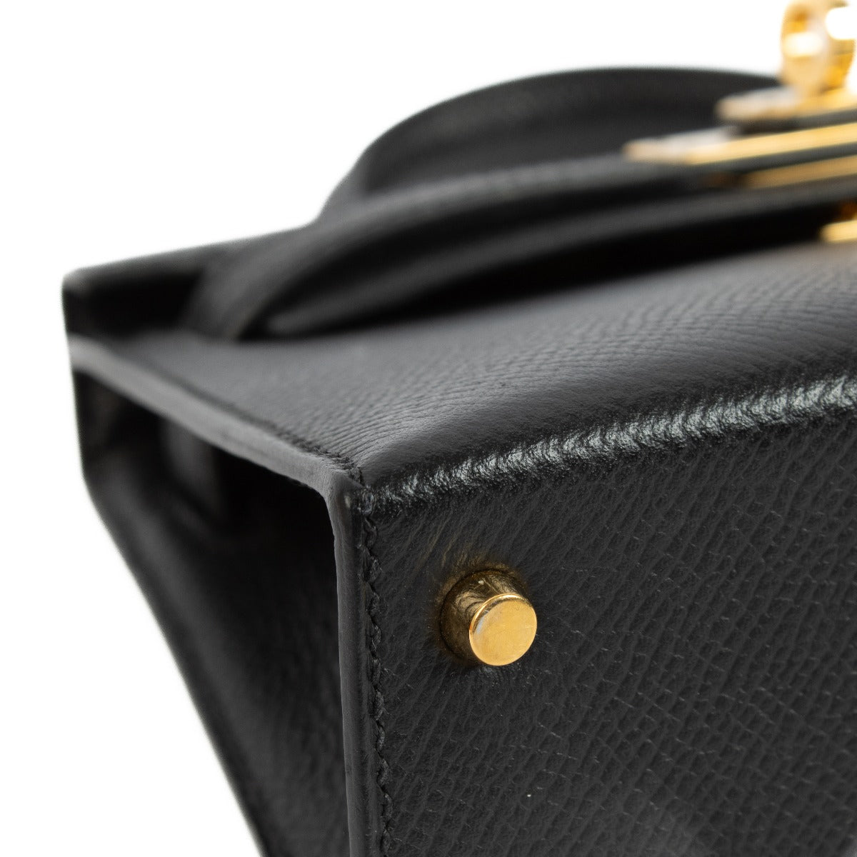 Hermès Kelly II Mini Black Epsom GHW