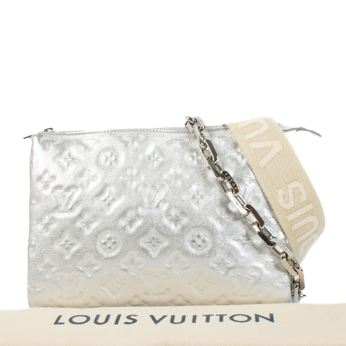 Authentic second hand Louis Vuitton Silver Coussin PM Bag on Labellov.com