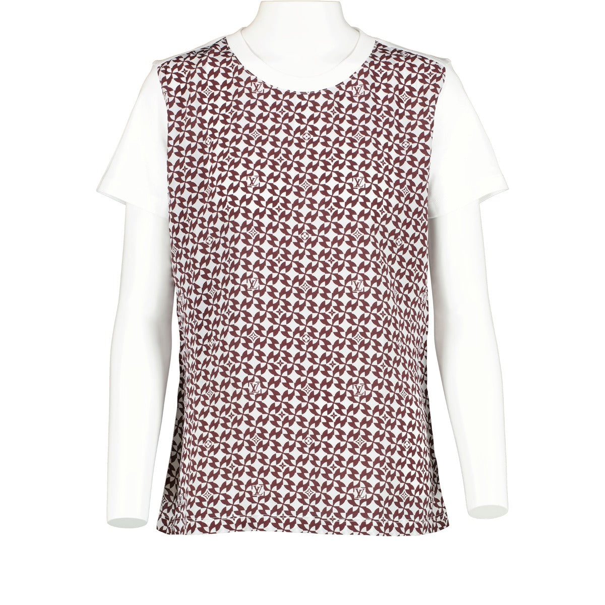 Louis Vuitton White Monogram Silk T-Shirt