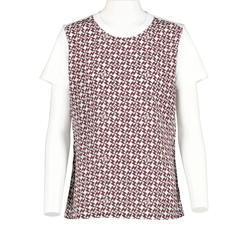 Louis Vuitton White Monogram Silk T-Shirt