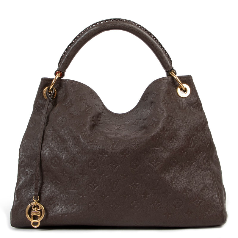 second hand Louis Vuitton Brown Empreinte Leather Artsy Monogram MM Shoulder Bag