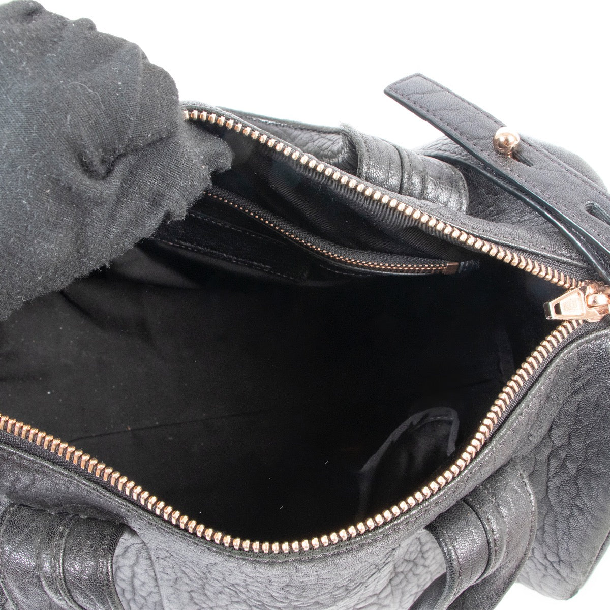 Buy an authentic second hand Alexander Wang Black Leather Rocco Bag in good pre-loved condition at Labellov.