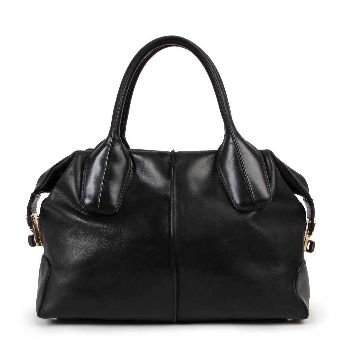 Buy an authentic second hand Tod's Black leather D Styling Bauletto Top Handle in good condition at Labellov