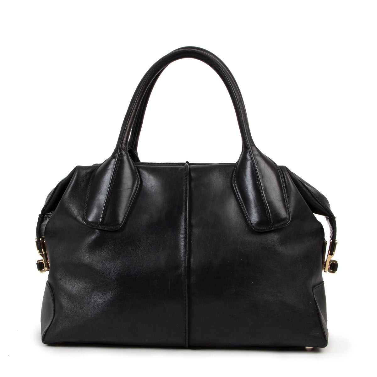 Buy an authentic second hand Tod's Black leather D Styling Bauletto Top Handle in good condition at Labellov
