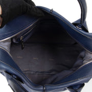 Buy online an authentic second hand Tod's Dark Blue leather D Styling Bauletto Top Handle in very good condition at Labellov in Antwerp
