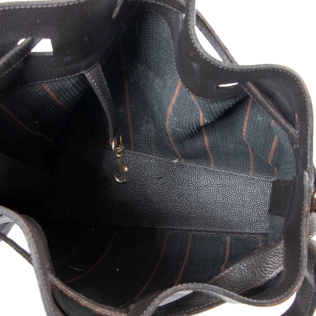 Delvaux Brown Toile De Cuir Catogan Shoulder Bag