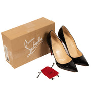 shop safe online at Labellov in Antwerp, Brussels and Knokke these 100% authentic second hand Christian Louboutin Black Patent Calf Picalle 100 Pumps - size 40,5