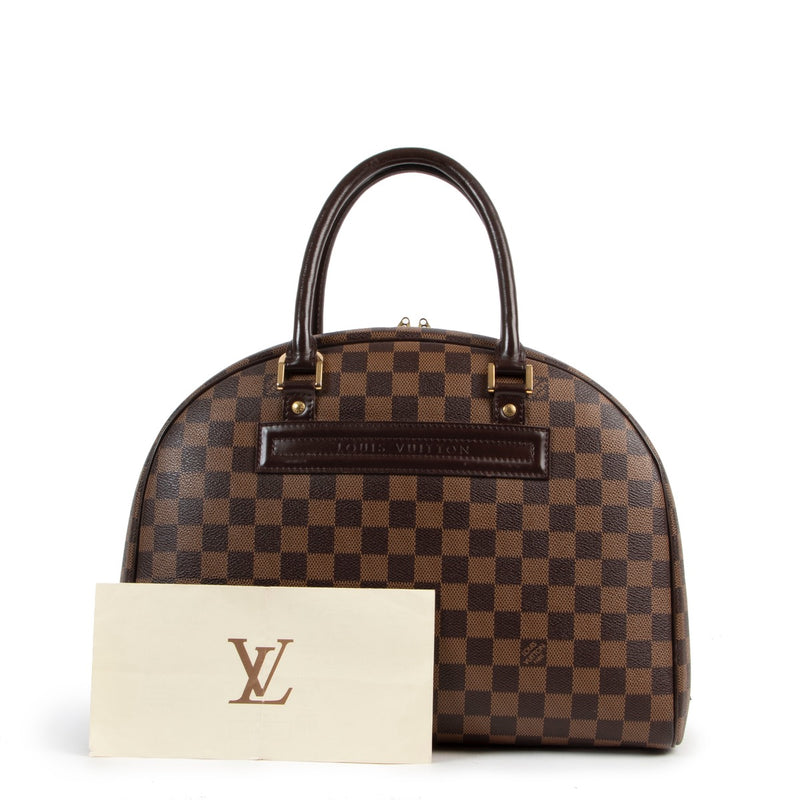 Buy an authentic second hand Louis Vuitton Damier Ebene Nolita Top Handle in excellent condition at Labellov