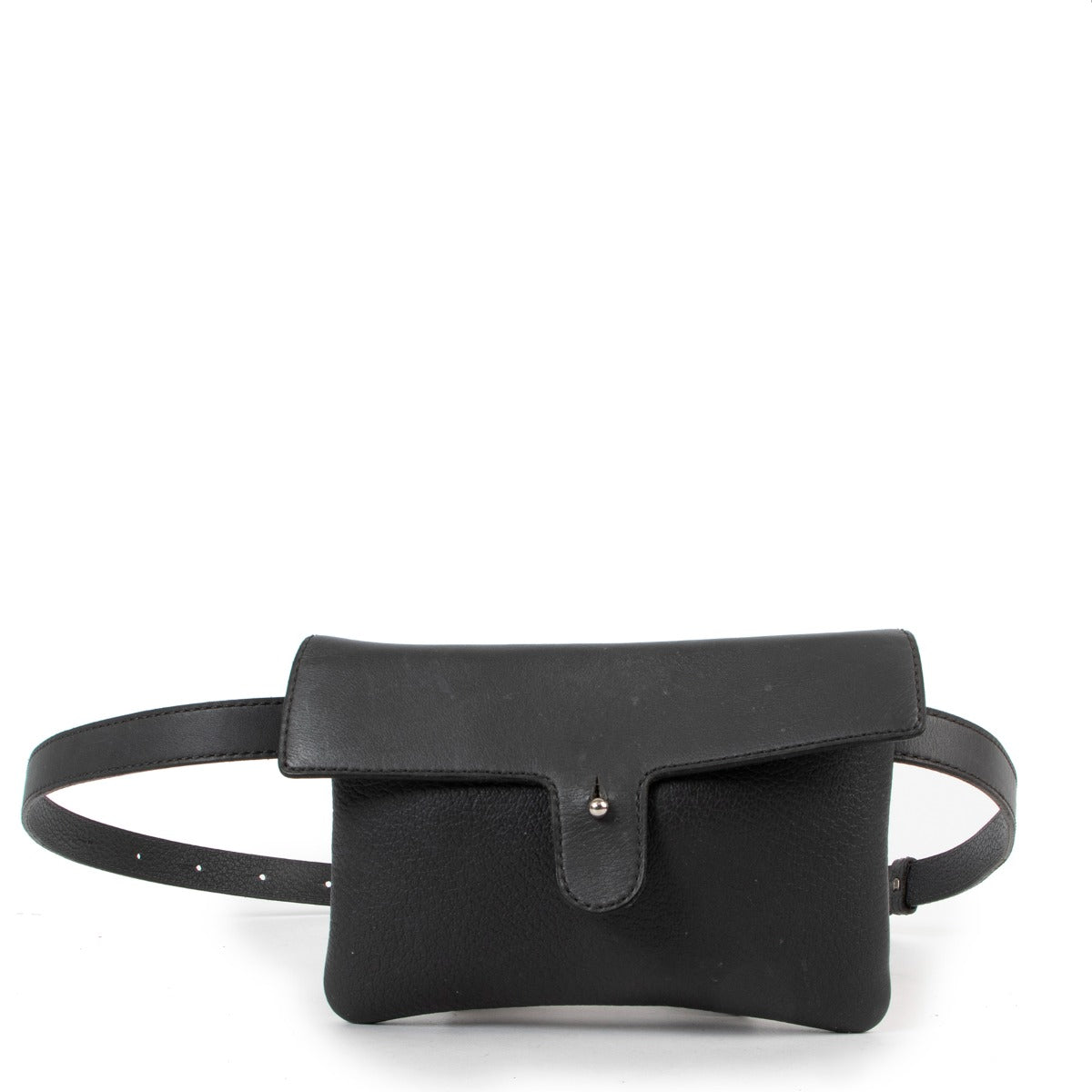 second hand Deux de Delvaux Petrol Leather Belt Bag at Labellov