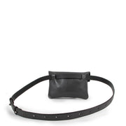 second hand Deux de Delvaux Petrol Leather Belt Bag at Labellov