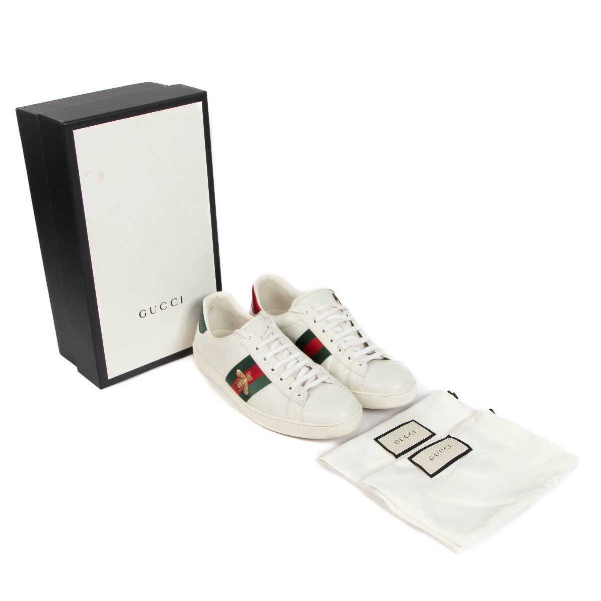 Shop 100% authentic second-hand Gucci White Ace Embroidered Sneakers on Labellov.com