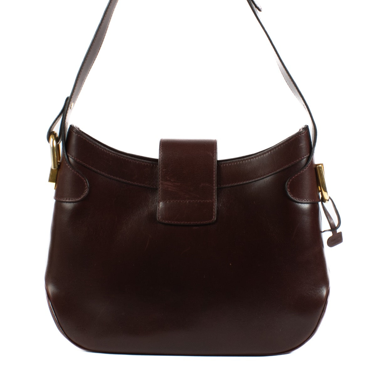 Shop safe online at Labellov in Antwerp, Brussels and knokke this 100% authentic second hand Delvaux Brown Box Calf Shoulder Bag