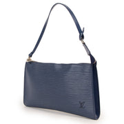 Second hand authentic Louis Vuitton Myrtille Blue Epi Leather Pochette Accessoires 24 at Labellov