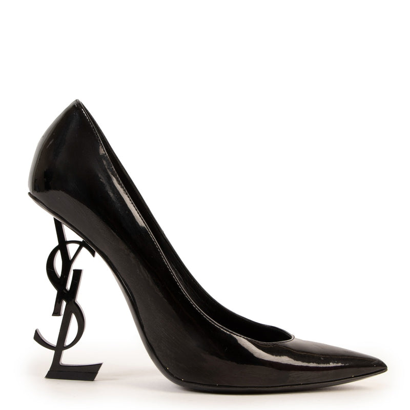 Second hand designer luxury fashion Saint Laurent Opyum 110 Patent Leather Pumps at Labellov