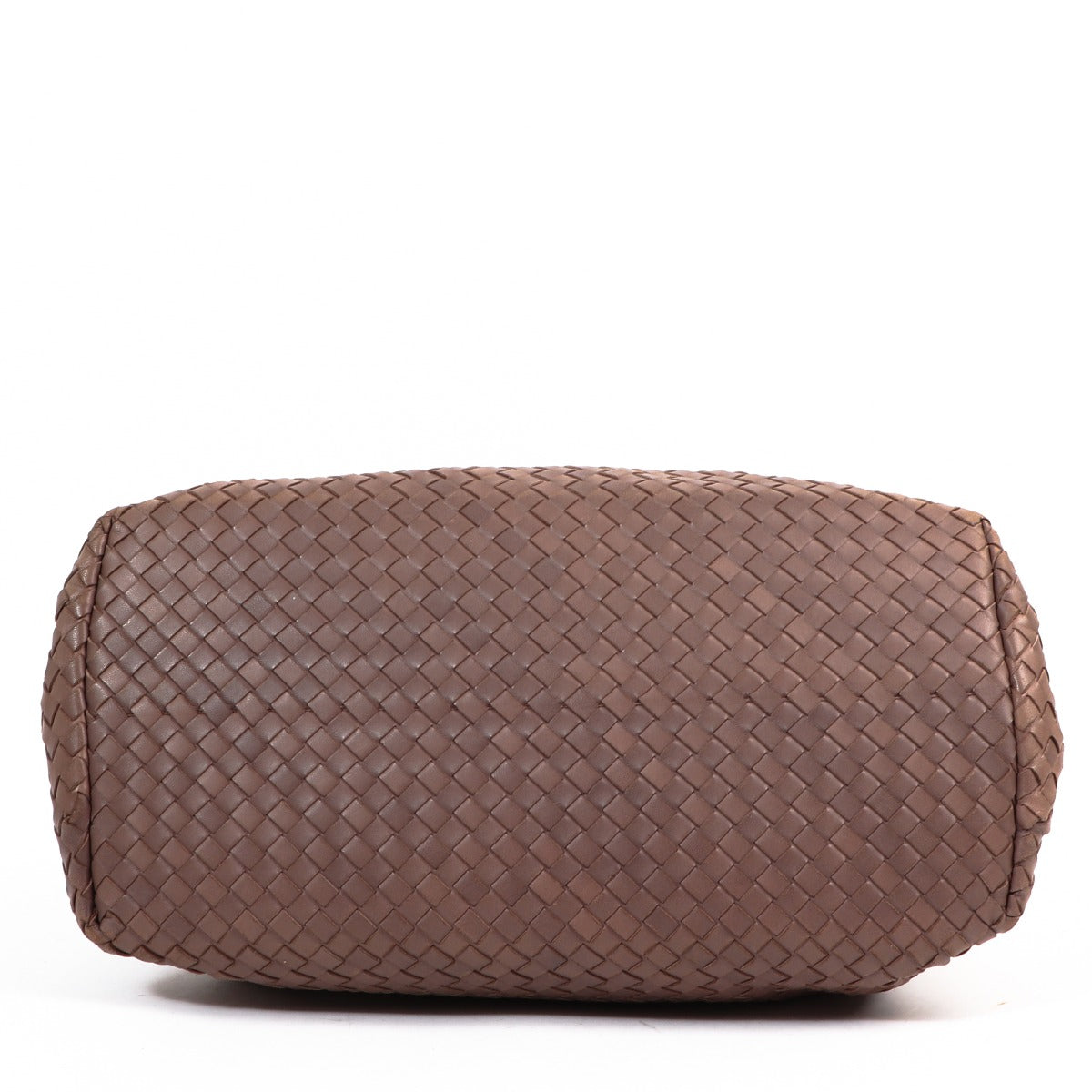 Bottega Veneta Taupe Medium Roma Intrecciato Handbag