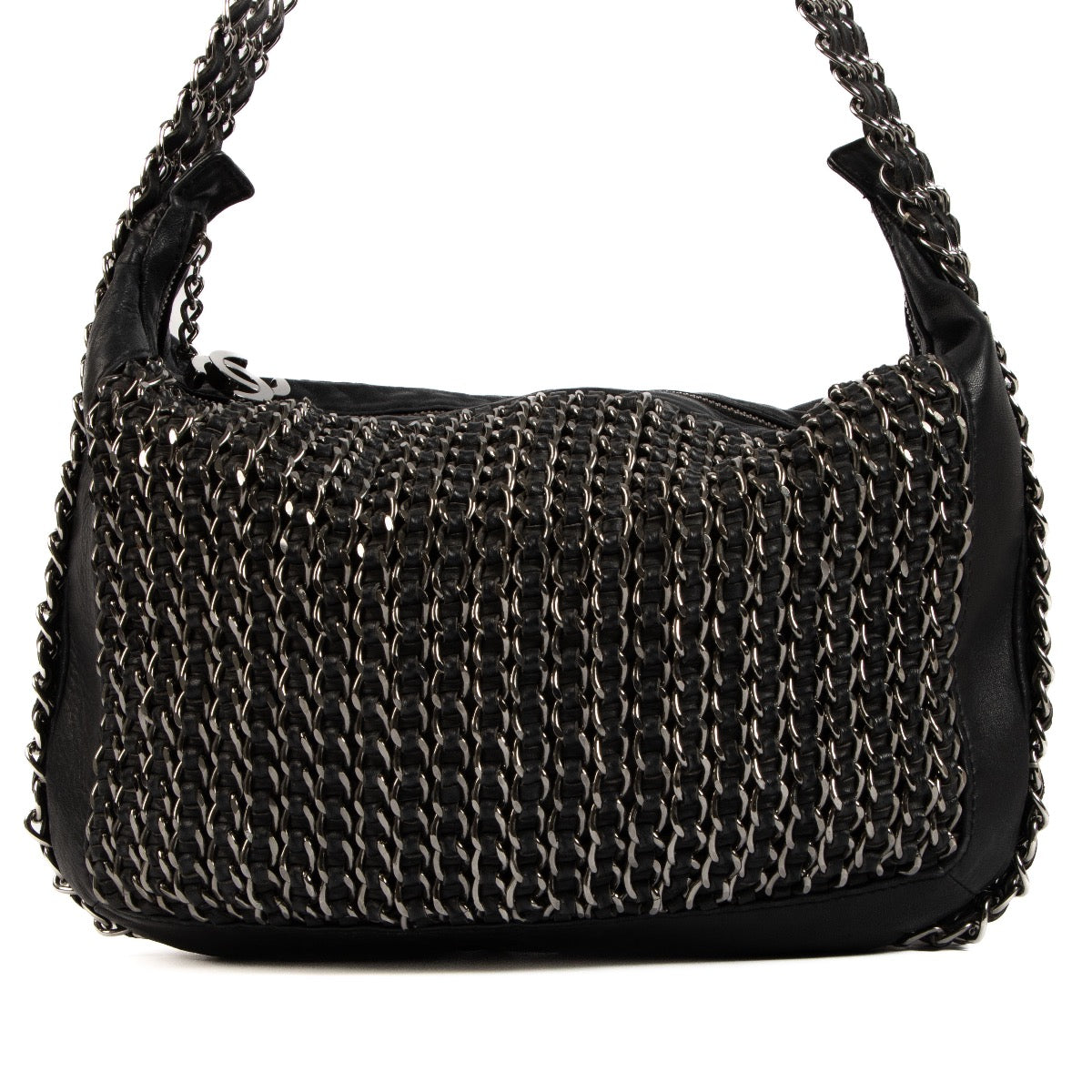 Shop 100% authentic second-hand Chanel Black Lambskin Triple Chain Hobo Shoulder Bag on Labellov.com