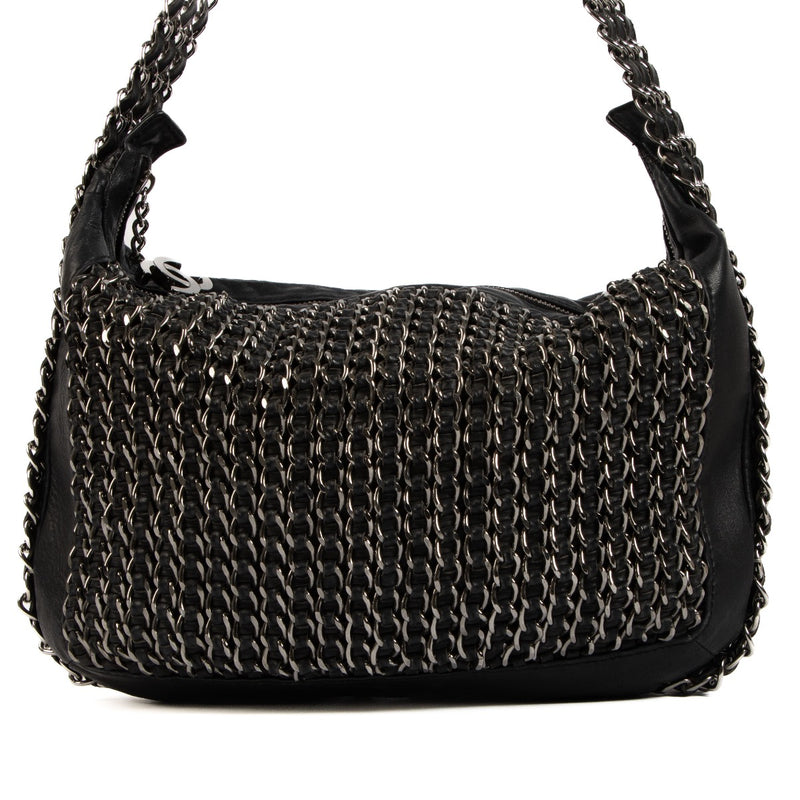 Shop 100% authentic second-hand Chanel Black Lambskin Triple Chain Hobo Shoulder Bag on Labellov.com