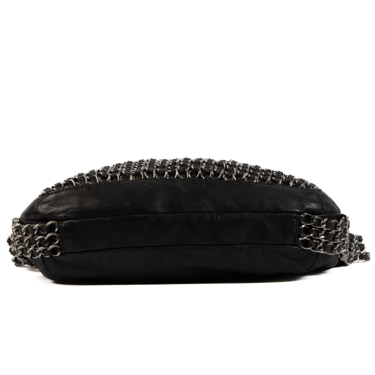 Shop 100% authentic second-hand Chanel Black Lambskin Triple Chain Hobo Shoulder Bag on Labellov.com