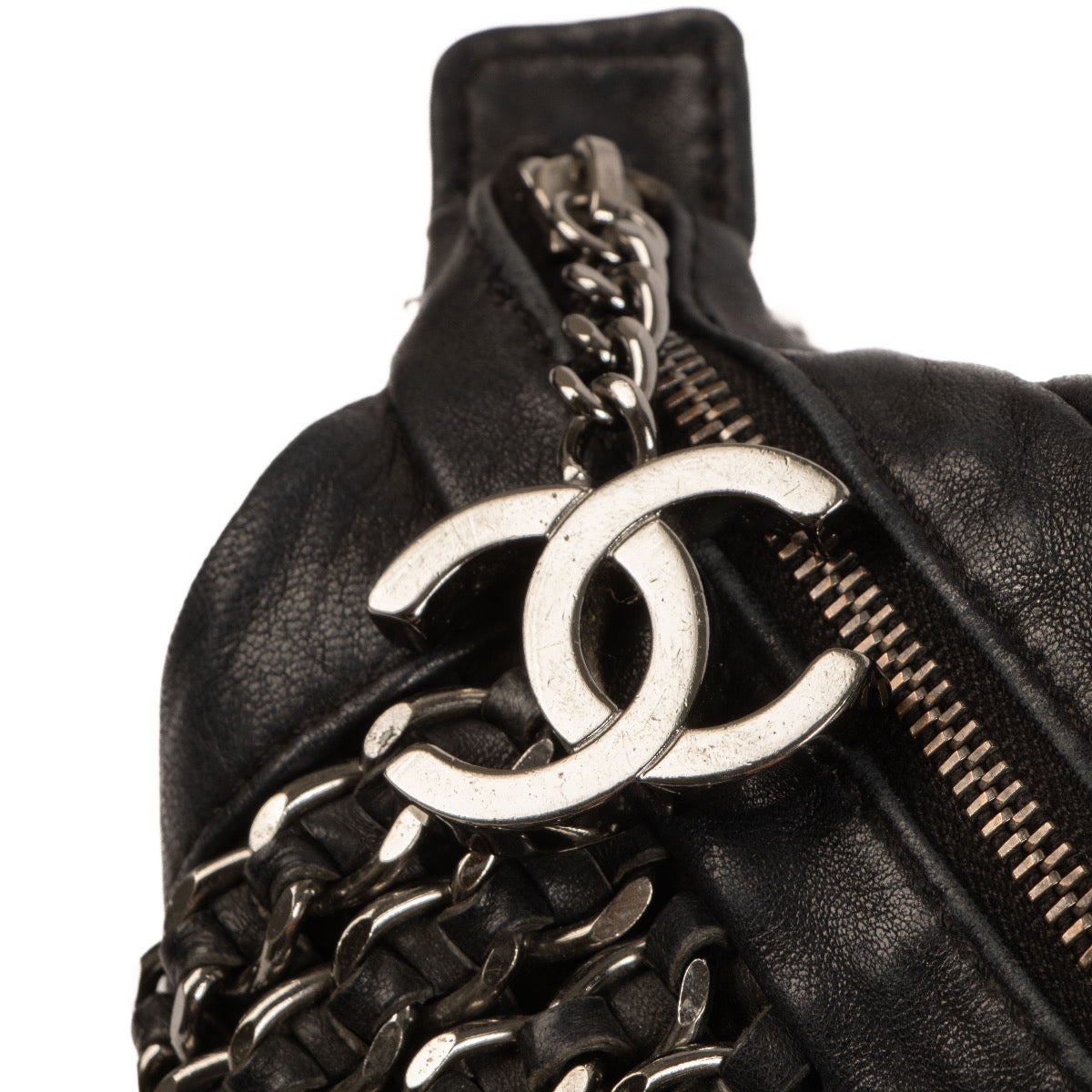 Shop 100% authentic second-hand Chanel Black Lambskin Triple Chain Hobo Shoulder Bag on Labellov.com