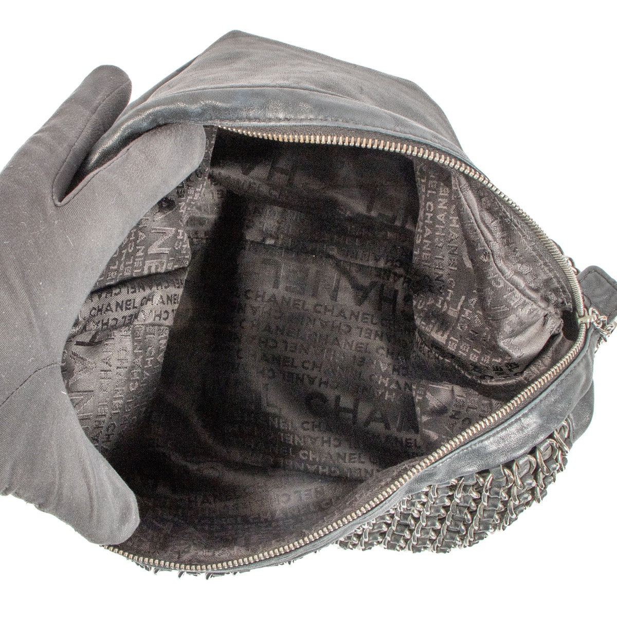 Shop 100% authentic second-hand Chanel Black Lambskin Triple Chain Hobo Shoulder Bag on Labellov.com