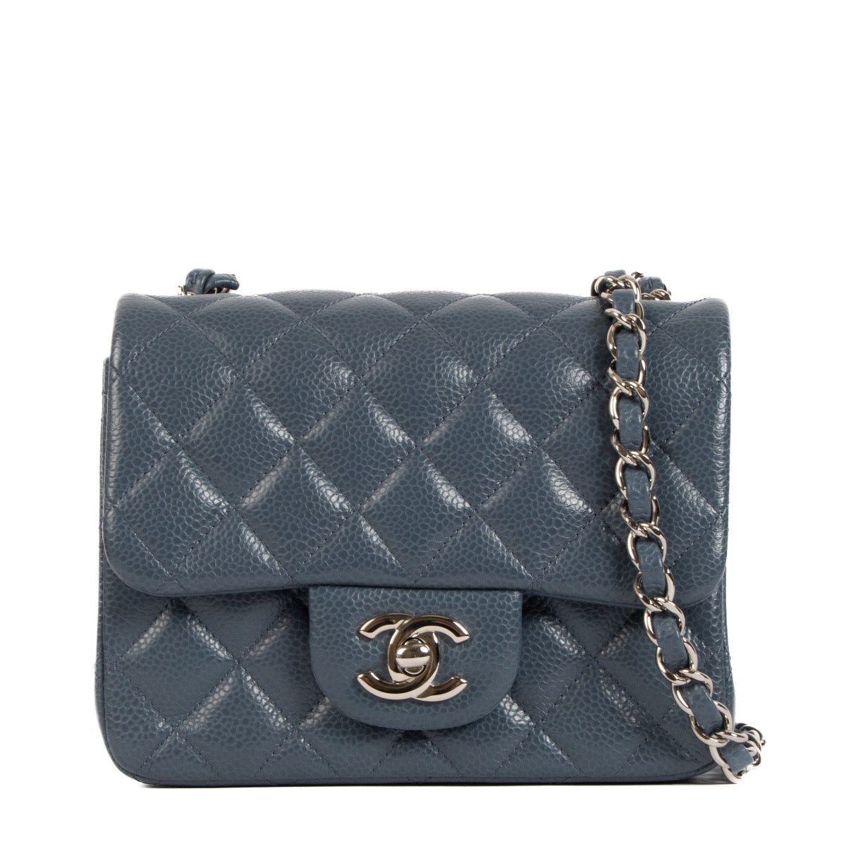 Shop 100% authentic second-hand Chanel Blue Caviar Mini Classic Flap on Labellov.com