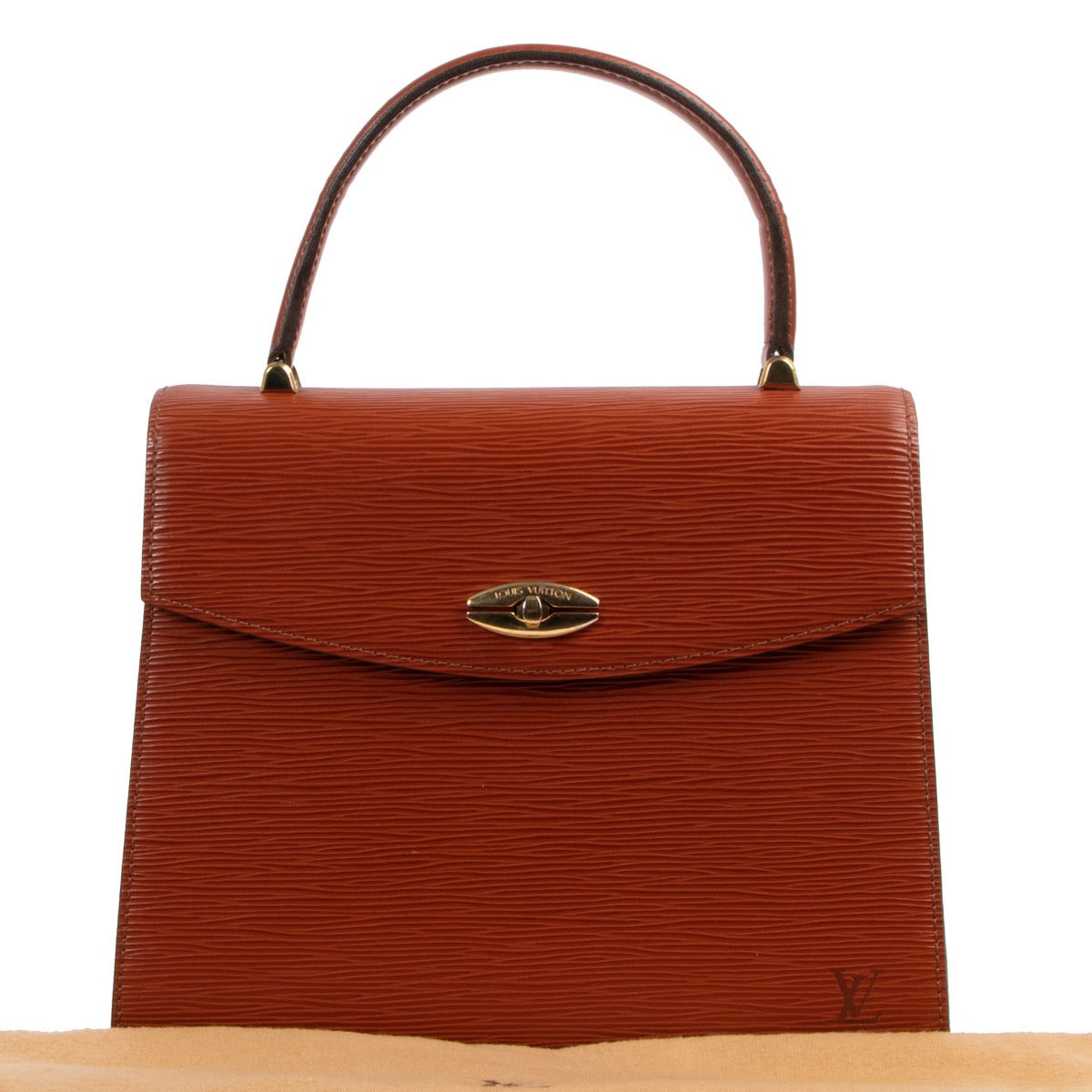 Shop authentic second hand Louis Vuitton Kenyan Fawn Epi Leather Malesherbes Top Handle Bag at Labellov