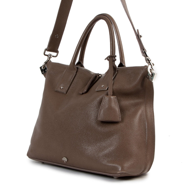 Mulberry Taupe Small Alice Leather Handbag