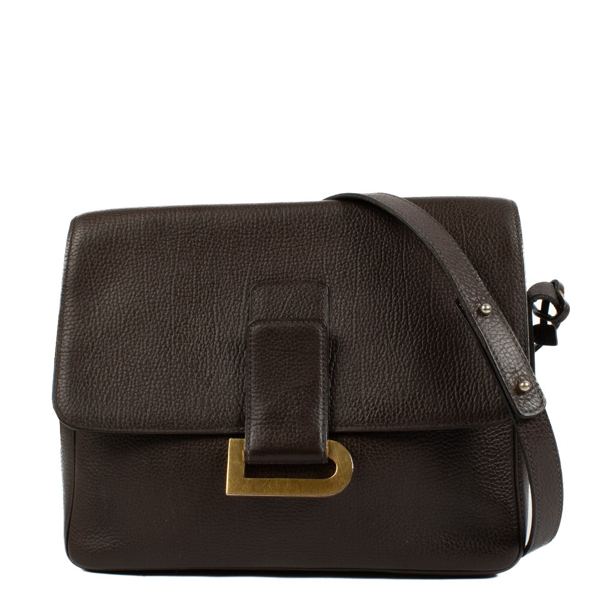 shop 100% authentic second hand Delvaux Brown Poirier Crossbody Bag on Labellov.com