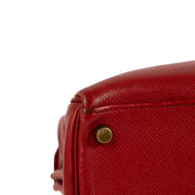 Buy authentic second hand vintage Hermès Kelly 32 Rouge Vif Courchevel on www.labellov.com