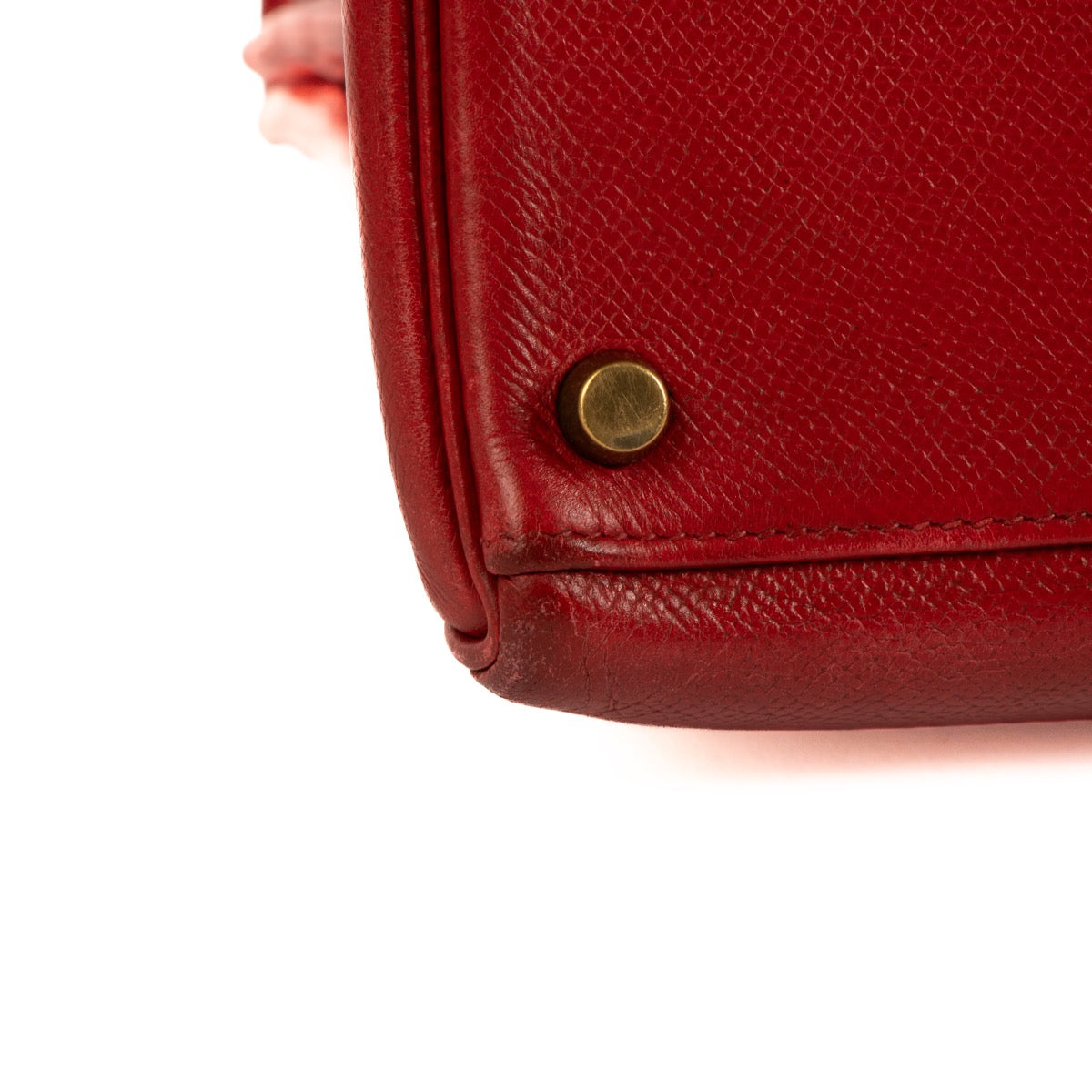 Buy authentic second hand vintage Hermès Kelly 32 Rouge Vif Courchevel on www.labellov.com