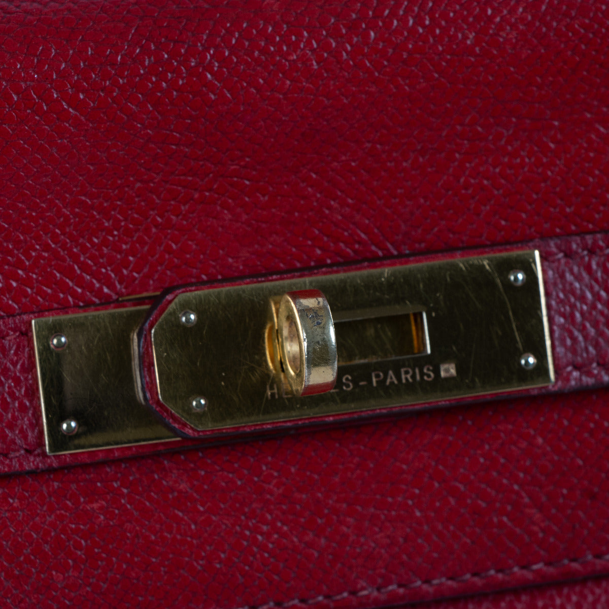 Hermès Kelly 32 Rouge Vif Courchevel GHW