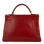 Buy authentic second hand vintage Hermès Kelly 32 Rouge Vif Courchevel on www.labellov.com