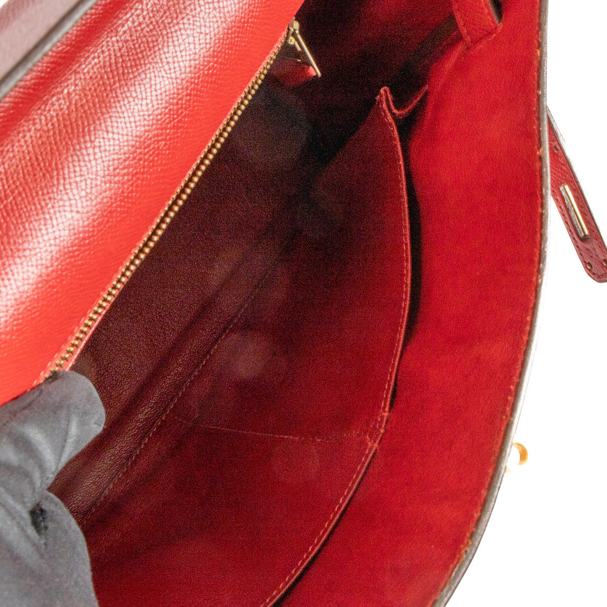 Hermès Kelly 32 Rouge Vif Courchevel GHW