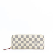 Louis Vuitton Clemence Damier Azur Canvas Wallet