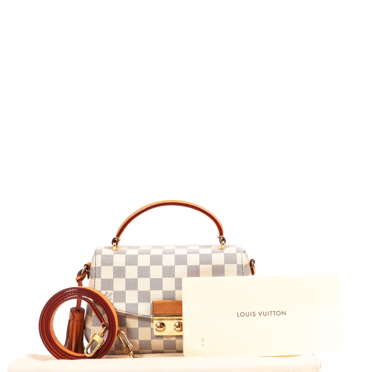 Buy an authentic second-hand Louis Vuitton Damier Azur Top Handle Bag in very good condition at Labellov in Antwerp.